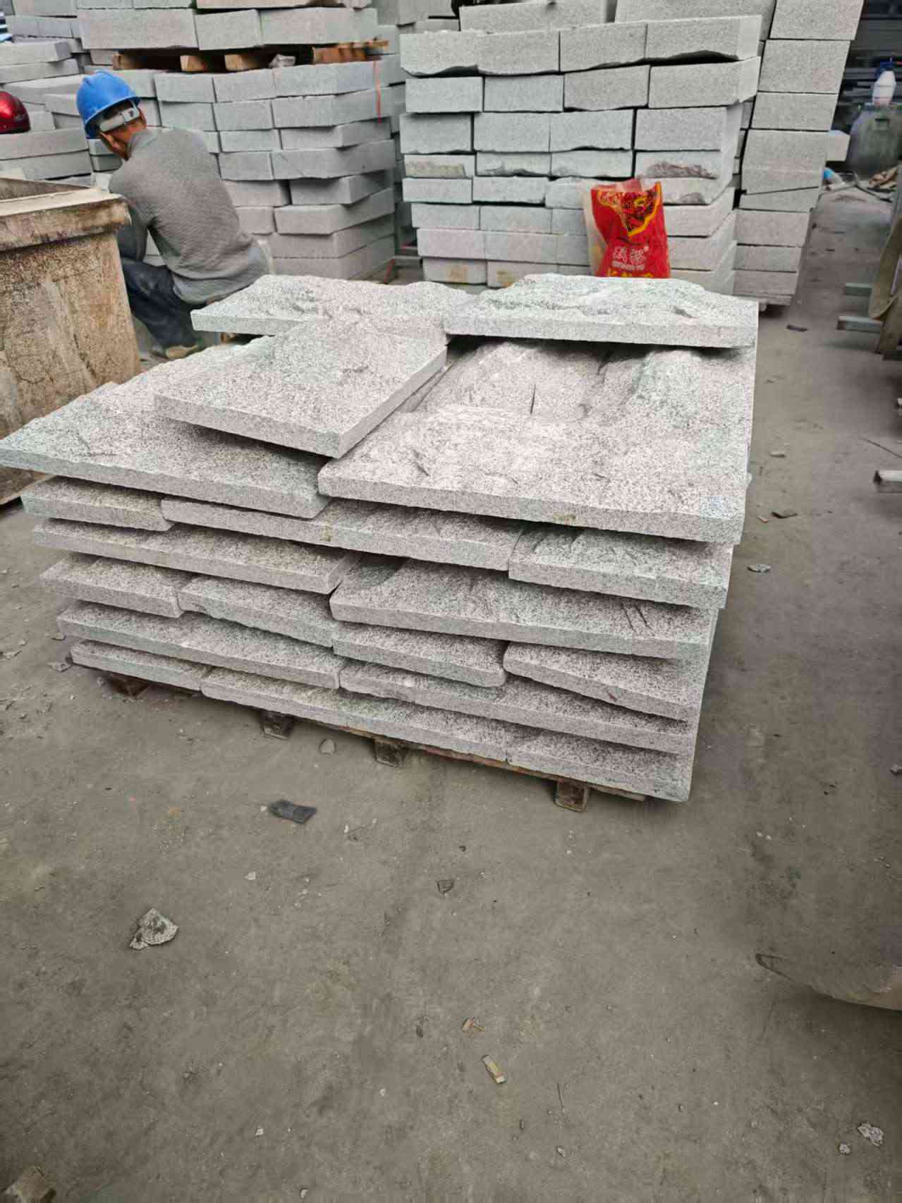 苏州芝麻白蘑菇石，自然面