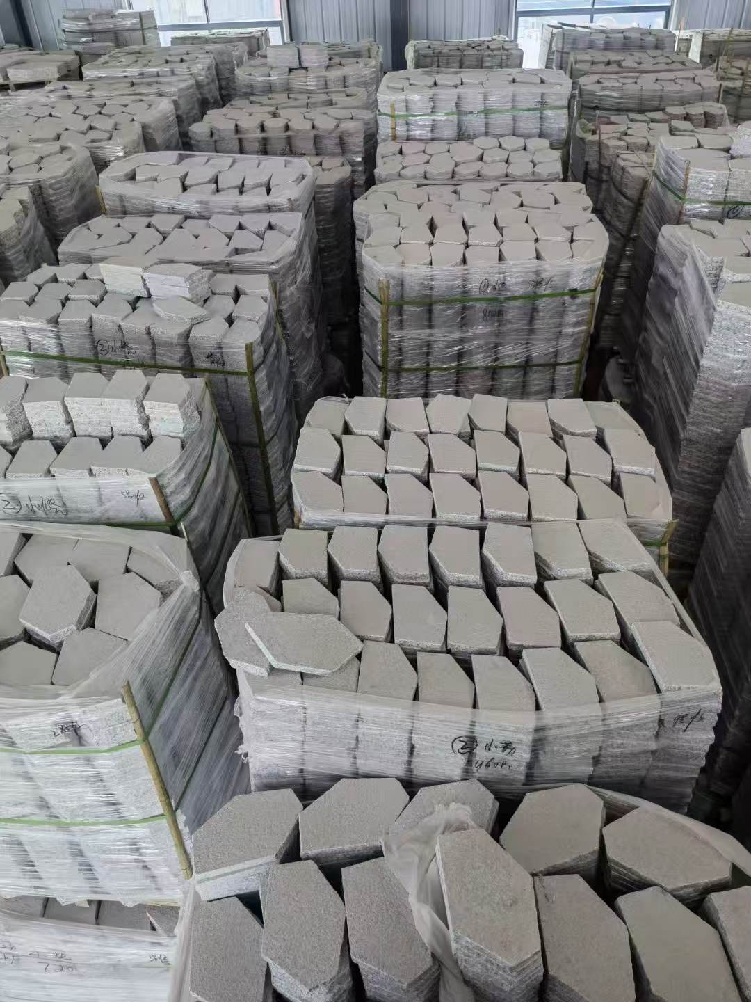 苏州芝麻白石材冰裂纹，碎拼。